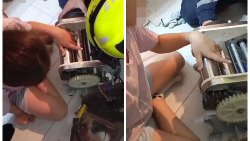 Спасение 10-летней девочки: Рука застряла в тестораскаточной машине в Астане Астане