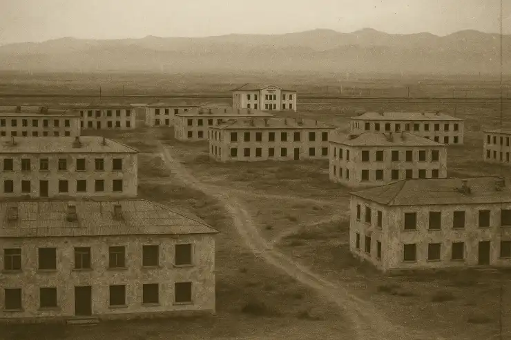 Как мог выглядеть посёлок Дружба в 1950-е. Изображение сгенерировано ИИ