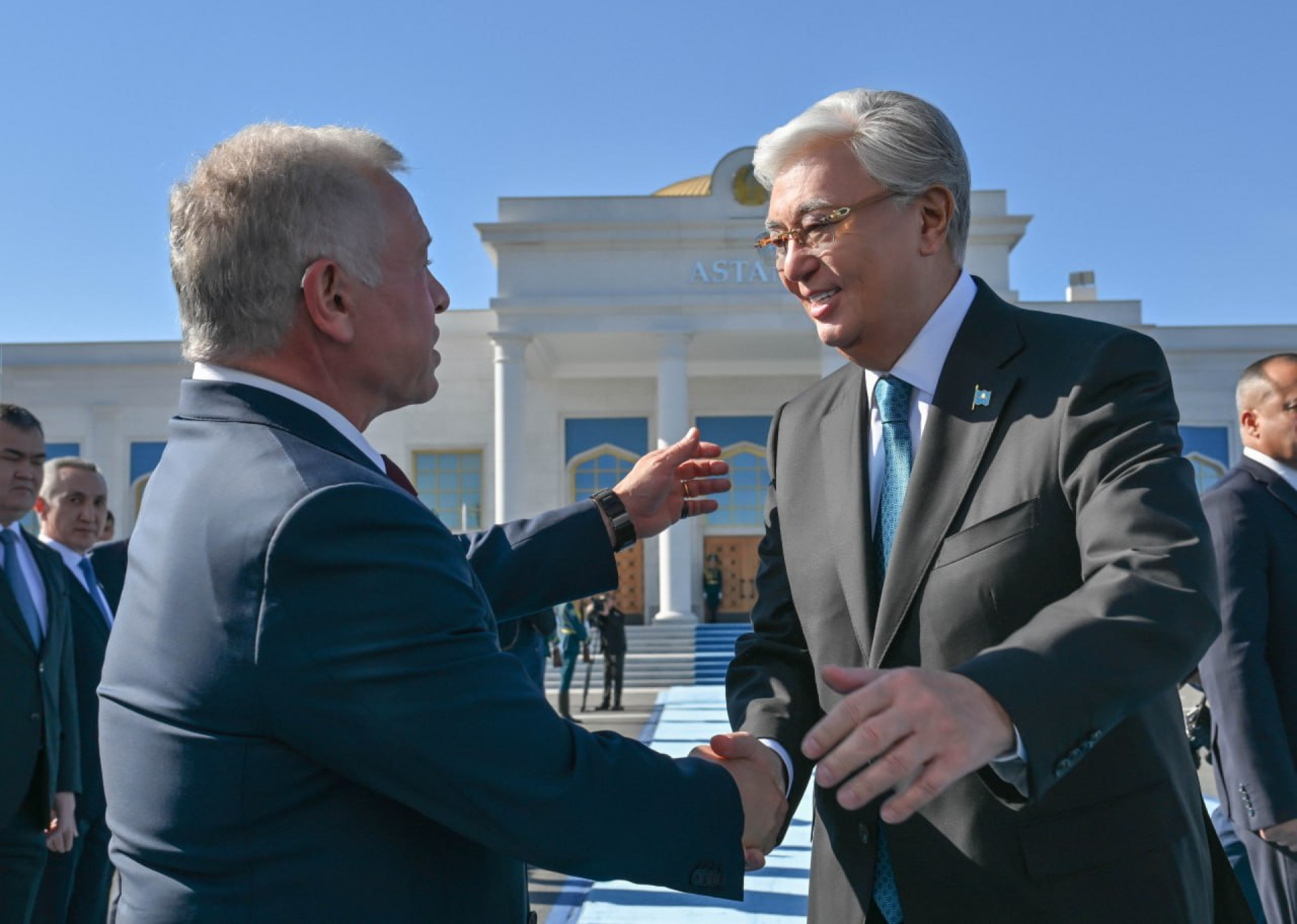 Король Аблалла II и Касым-Жомарт Токаев