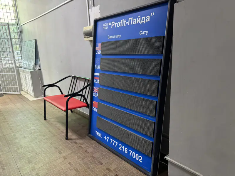 Табло с курсами валют 