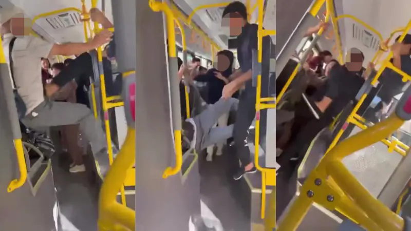 В автобусе Астаны разгорелся 'боксерский поединок' на фоне словесной перепалки: полиция ищет участников уличного шоу Астане