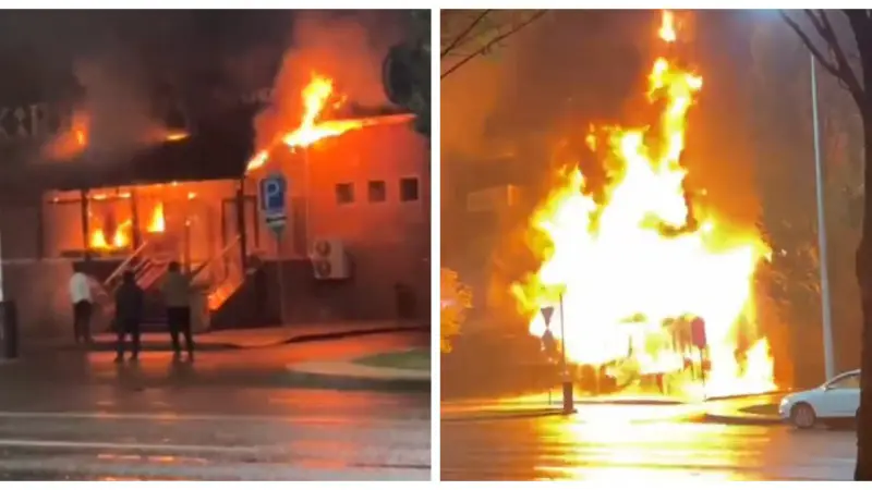 Пламя охватило дом: кафе Karima в Астане стало эпицентром ночного бедствия Астане