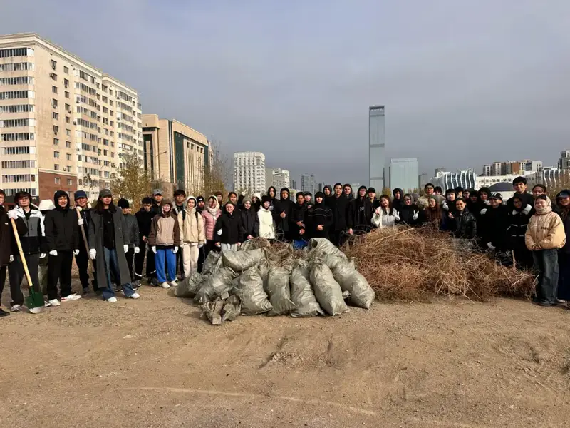 Столичные студенты приняли участие в акции «Таза Қазақстан» в Астане (4)