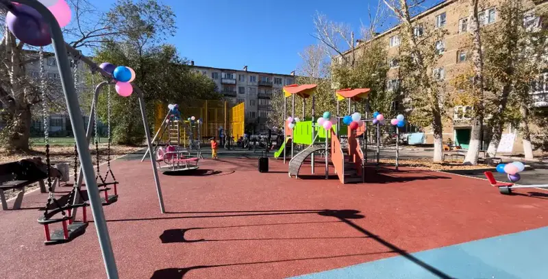 Благоустройство дворов и территорий в Ерейментауском районе Астане