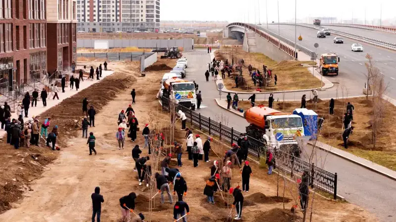 В столичном районе Сарайшык высажено 500 деревьев (2)