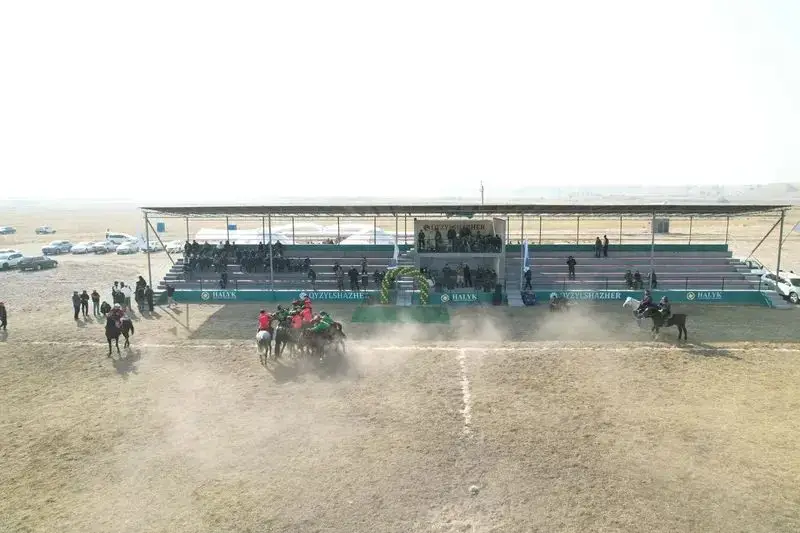 В Шуском районе открылся новый ипподром для проведения игр по кокпару (4)