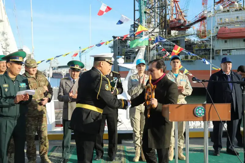 В Мангистауской области на службу заступил новый корабль береговой охраны (2)