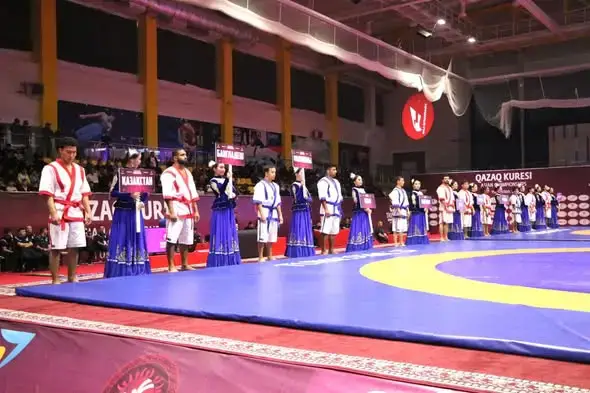 В ТУРКЕСТАНЕ СТАРТОВАЛ ЧЕМПИОНАТ АЗИИ ПО ҚАЗАҚ КҮРЕСІ (6)