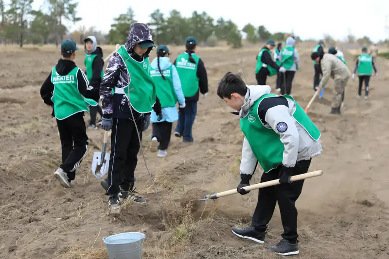Ақтөбе облысында «Мектеп орманшылығы» жобасы аясында 1350 түп ағаш отырғызылды (2)