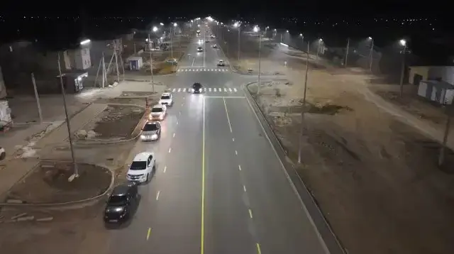 В Целиноградском районе продолжаются работы по развитию уличного освещения (4)