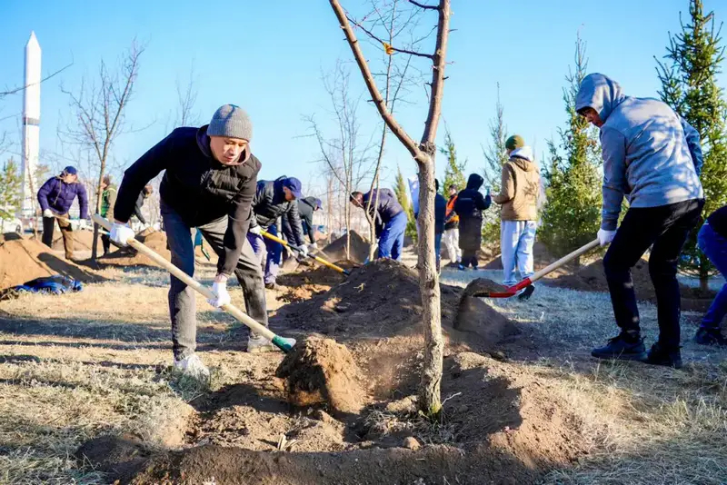 Более 1 млн зеленых насаждений высадят в Астане в текущем году (7)