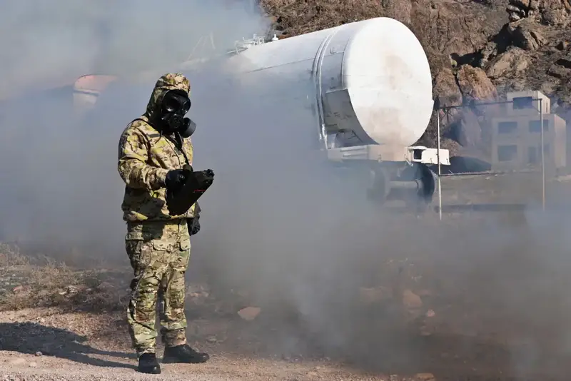 В Алматинской области прошли учения специалистов РХБ-защиты (2)