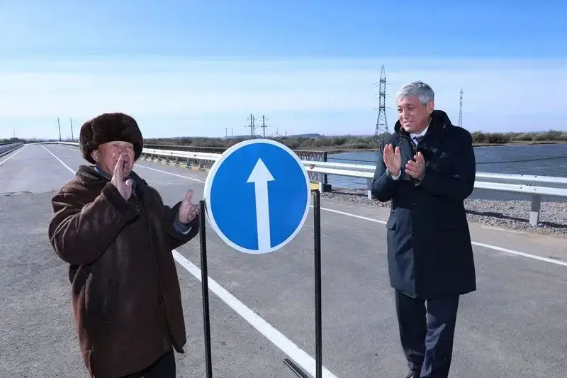 В Карагандинской области открыли новый мост через Нуру (2)