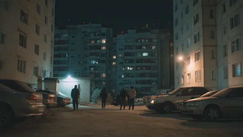 Ночью во дворе