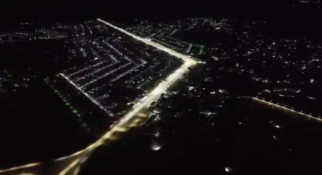 В Целиноградском районе продолжаются работы по развитию уличного освещения (2)