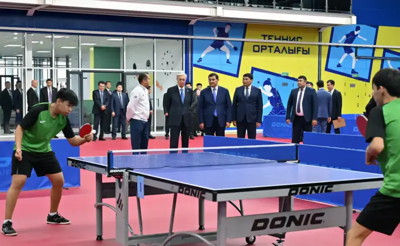 Касым-Жомарт Токаев посетил Центр настольного тенниса (10)