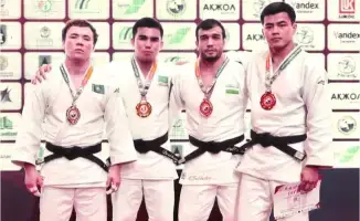 Гвардейцы медали Открытый Кубок Азии дзюдо Актау