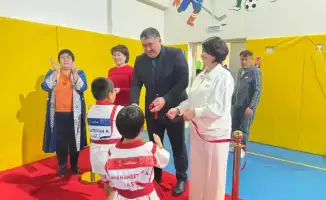 В Астане открыт спортзал по қазақ күресі в средней школе №106 имени Айдоса Нугымарова
