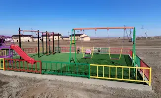 В селе Кокпекты Бухар-Жырауского района открылась новая детская игровая площадка