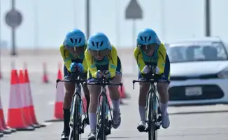 Казахстанская велогонщица: золото в командной эстафете!