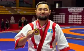 Ерканат Молдагулов из Бухар-Жырауского района стал чемпионом Азии по қазақ күресі