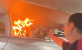 Пожар на борту Air China из-за литиевой батареи: видео инцидента