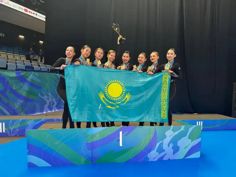 Казахстанские спортсмены по эстетической групповой гимнастике продолжают покорять международные турниры (4)