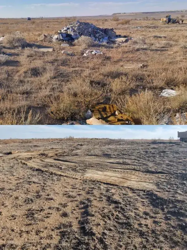 В Балхаше ликвидируют свалки и устанавливают новые контейнеры для мусора (7)