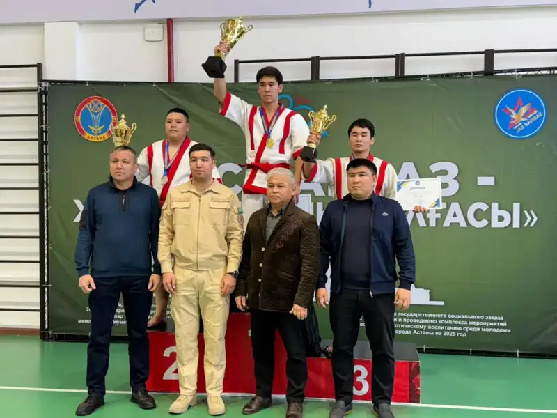 «Жас Сарбаз барысы»: молодежный турнир по қазақ күресі прошел в Астане (7)