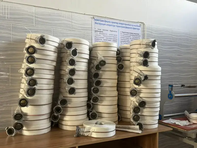 В Актобе запущен первый завод по производству пожарных рукавов в стране Астане