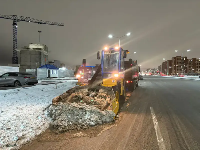 Свыше 2 800 дорожных рабочих вышли на уборку снега в Астане (6)