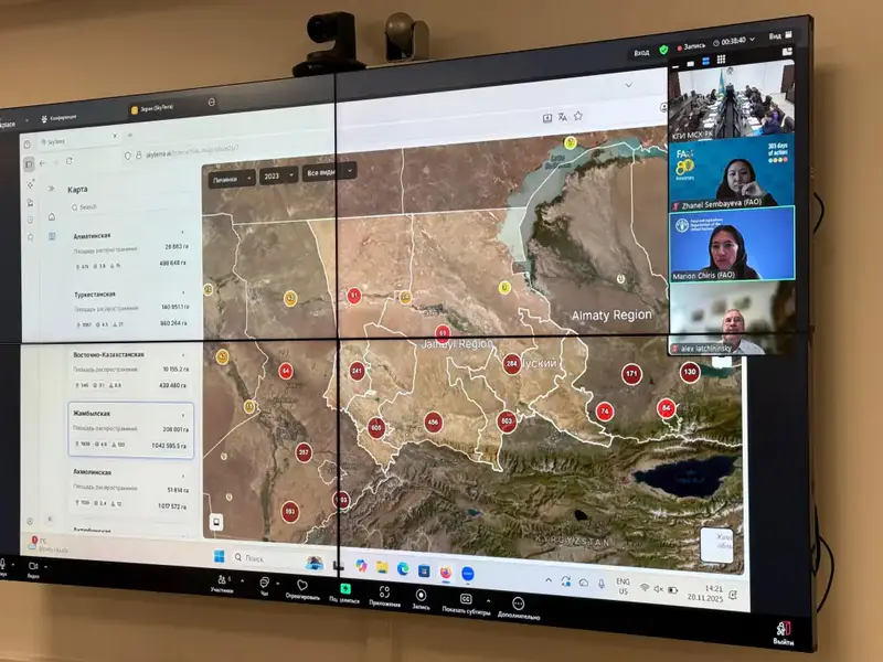 Запуск интеллектуальной системы мониторинга саранчовых вредителей в Казахстане с использованием ИИ и спутникового зондирования Астане