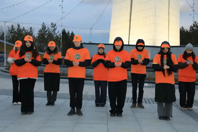 В Астане прошел 'Оранжевый челлендж тишины' в поддержку жертв домашнего насилия Астане