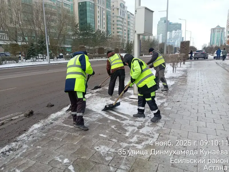 В Астане выпал первый снег: коммунальные службы работают в усиленном режиме (6)