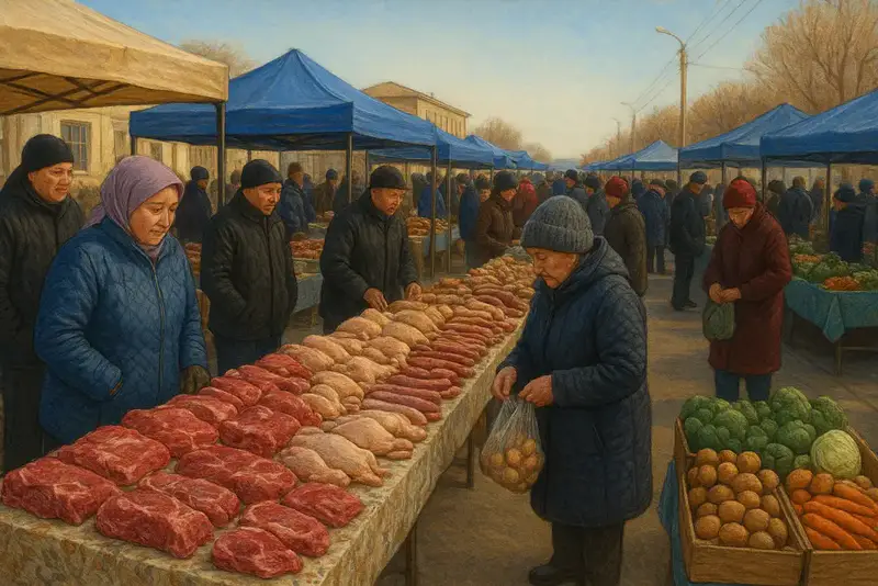 Ярмарка в Западно-Казахстанской области: доступные цены на мясные и молочные продукты от местных производителей Астане
