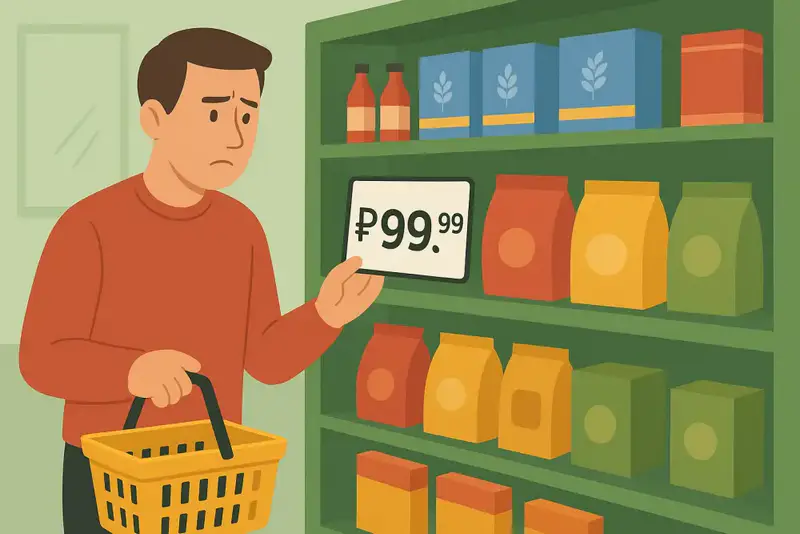 Супермаркет в Петропавловске оштрафован за указание цен в российских рублях Астане