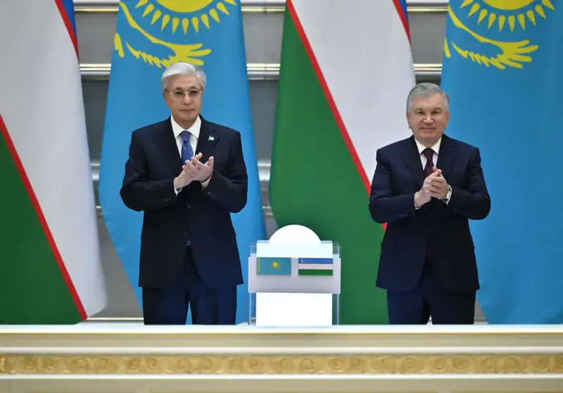 ????Президенты Казахстана и Узбекистана приняли участие в церемонии запуска совместных проектов (4)