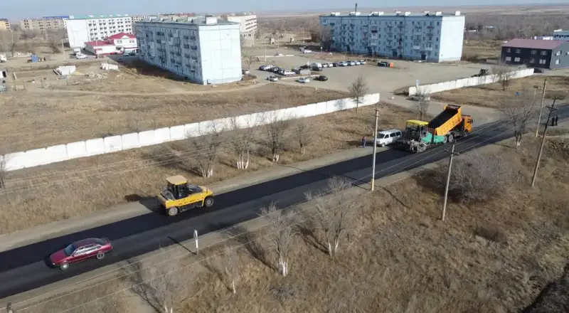 Долгожданная дорога для жителей: трасса «Жаксы – Державинск» уложен асфальт (3)