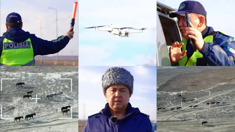 В Атырау полицейские начали использовать дроны для предотвращения аварий на дорогах Астане