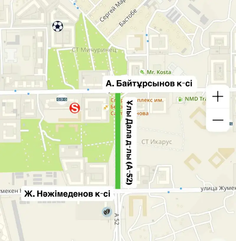 В Астане открыто движение на новом участке проспекта Улы Дала, что улучшит транспортную связность Астане