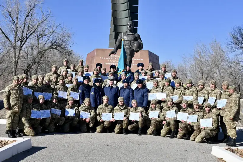 Церемония проводов солдат срочной службы в Жетыгенском гарнизоне Астане