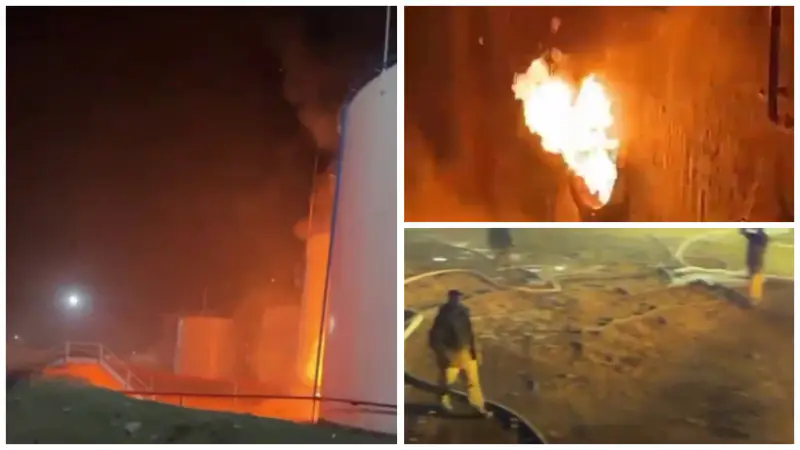 Пожар на нефтебазе в Туркестане: быстрое распространение огня угрожает безопасности и экологии региона Астане