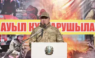 Открытие добровольного пункта пожаротушения в Жуантобе