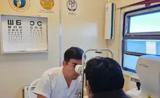 Медицинский поезд в Отырарском районе