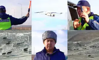 В Атырау полицейские начали использовать дроны для предотвращения аварий на дорогах