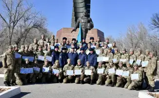 Церемония проводов солдат срочной службы в Жетыгенском гарнизоне