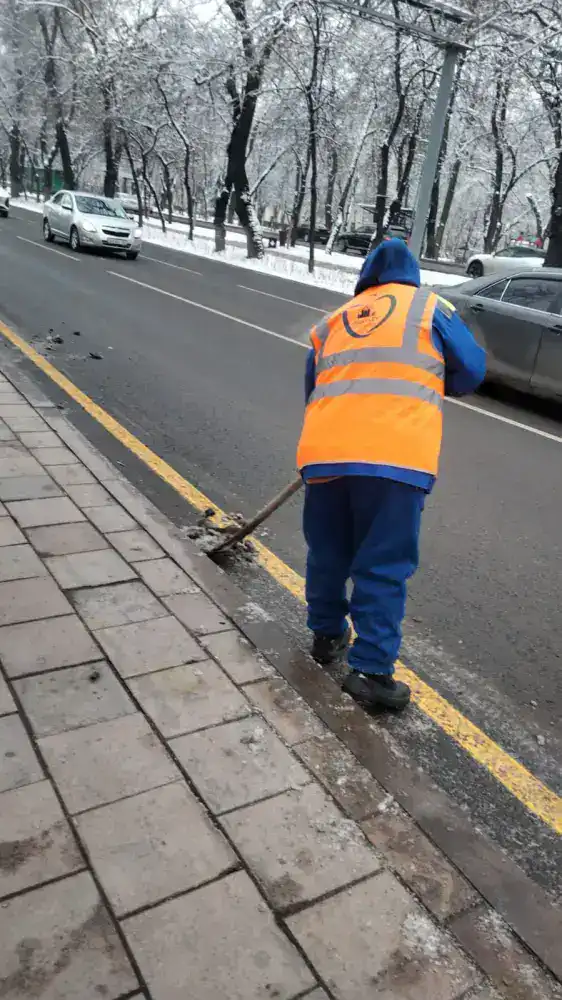 Коммунальные службы Алматы продолжают уборку города после снегопада (2)