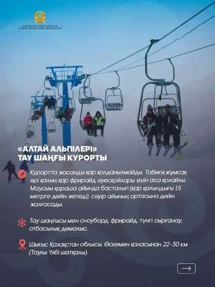 Зимний туризм в Восточно-Казахстанской области: новые возможности для отдыха и развития региона Астане