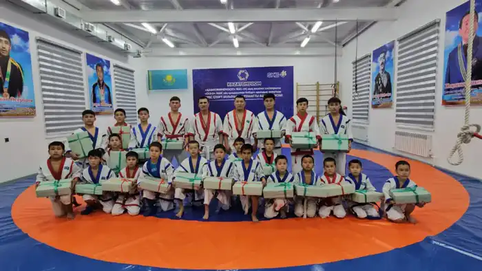 В селе Кейден открылся новый зал борьбы для юных спортсменов Астане