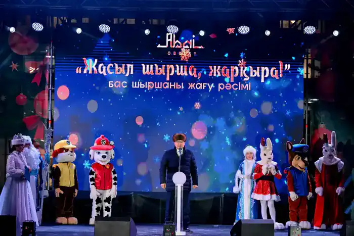 В Семее зажгли огни новогодней елки (2)